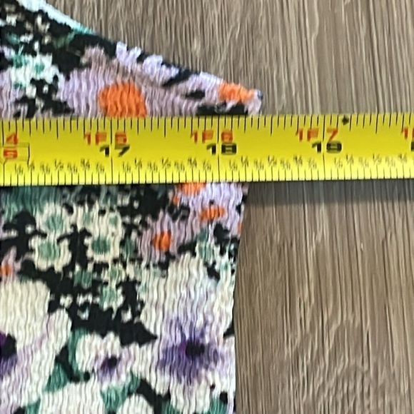 Anthropologie Women Tank Top Medium Black & Pink Chalmers Floral Cottagecore - Picture 14 of 16